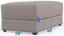 Jackson Furniture - Trevor Storage Ottoman in Nickel - 240577-NICKEL - GreatFurnitureDeal