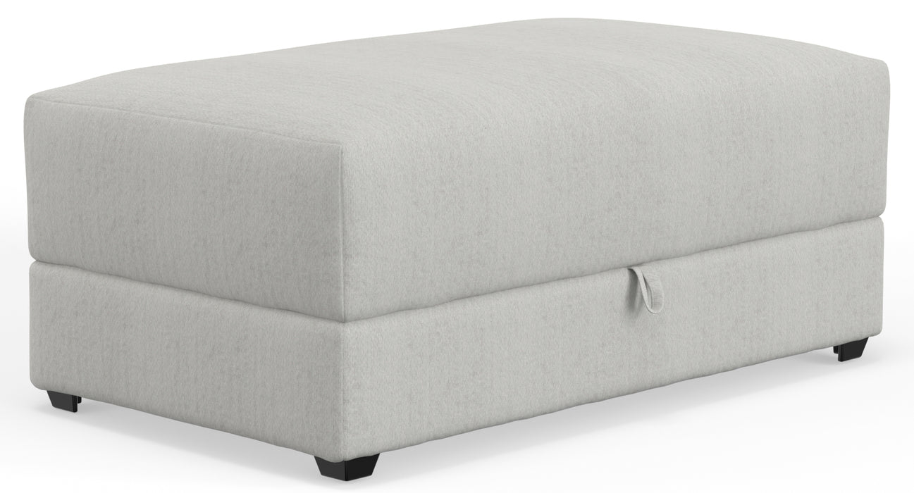 Jackson Furniture - Trevor Chair 1/2 with Storage Ottoman in Chalk - 240501-240577-CHALK - GreatFurnitureDeal
