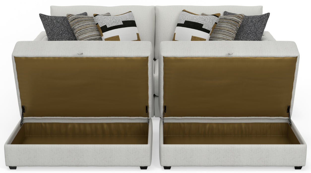 Jackson Furniture - Trevor 4 Piece Sectional Sofa in Chalk/Eclipse - 2405-01-01-77-77-CHALK-MTO - GreatFurnitureDeal