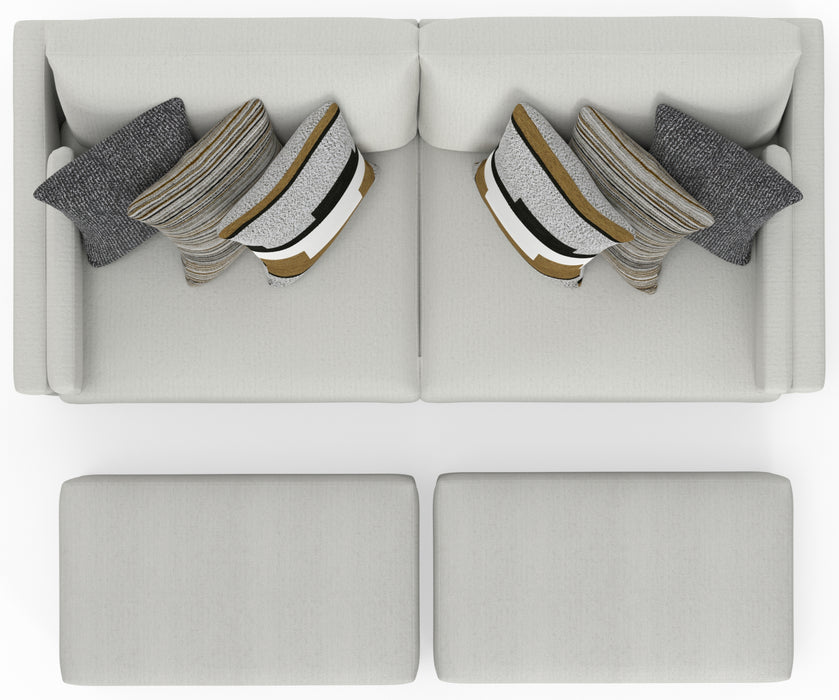 Jackson Furniture - Trevor 4 Piece Sectional Sofa in Chalk/Eclipse - 2405-01-01-77-77-CHALK-MTO - GreatFurnitureDeal