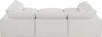 Meridian Furniture - Comfy 119" Linen Textured Fabric Upholstered 6 Piece Modular Sectional - 187Cream-Sec6C - GreatFurnitureDeal
