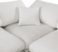 Meridian Furniture - Comfy 119" Linen Textured Fabric Upholstered 6 Piece Modular Sectional - 187Cream-Sec6C - GreatFurnitureDeal