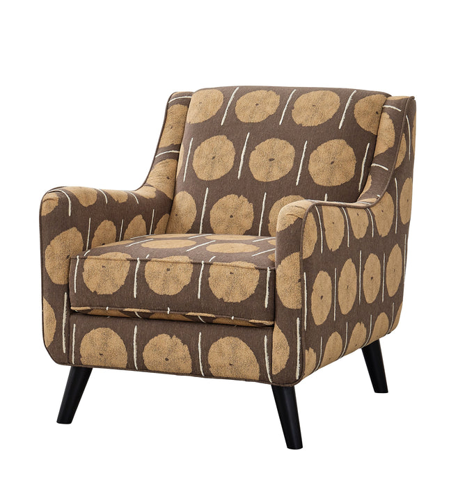 Southern Home Furnishings - Cerchio Accent Chair in Samab Mocha - 240 Cerchio Teak - GreatFurnitureDeal