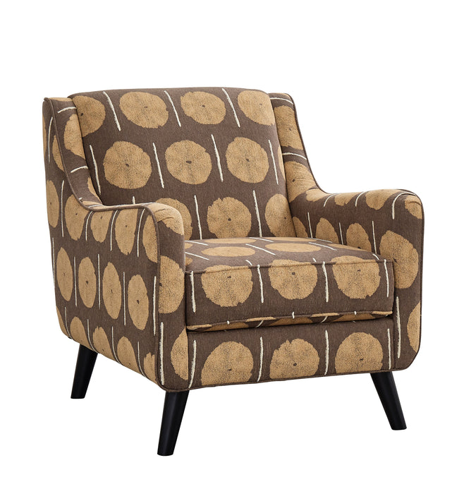 Southern Home Furnishings - Cerchio Accent Chair in Samab Mocha - 240 Cerchio Teak - GreatFurnitureDeal