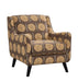 Southern Home Furnishings - Cerchio Accent Chair in Samab Mocha - 240 Cerchio Teak - GreatFurnitureDeal