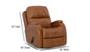 Motion Ease - Phantom Swivel Glider Recliner in Saddle Brown - 241-93-18 - GreatFurnitureDeal