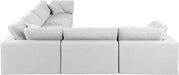 Meridian Furniture - Comfy 158" Linen Textured Fabric Upholstered 6 Piece Modular Sectional - 187White-Sec6A - GreatFurnitureDeal