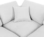Meridian Furniture - Comfy 158" Linen Textured Fabric Upholstered 6 Piece Modular Sectional - 187White-Sec6A - GreatFurnitureDeal