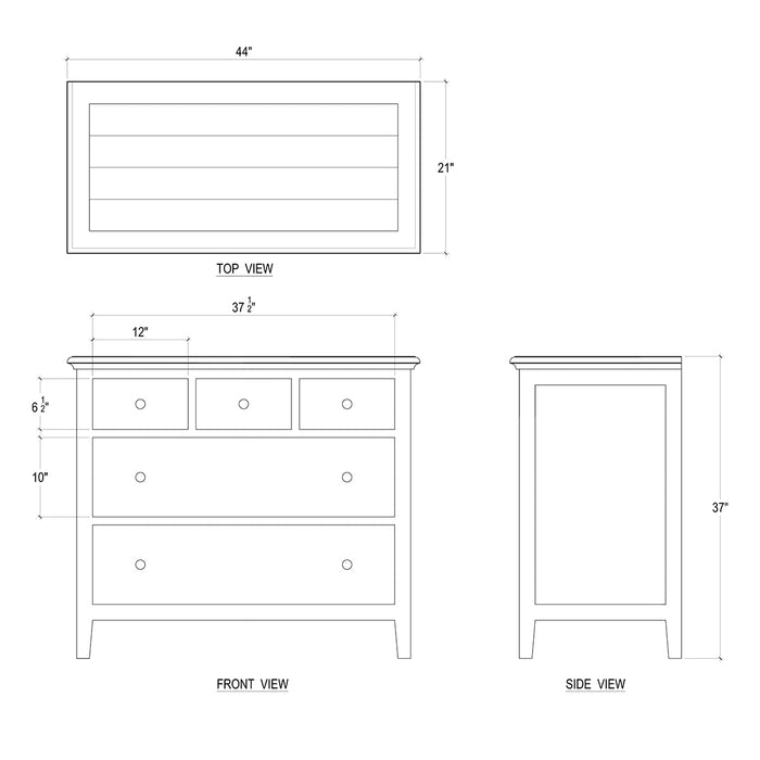 Bramble - Aries 5 Drawers Dresser - 24117 - GreatFurnitureDeal