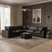 Meridian Furniture - Comfy 119" Vegan Leather Upholstered 5 Piece Modular Sectional - 188Black-Sec5C - GreatFurnitureDeal