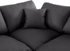 Meridian Furniture - Comfy 158" Vegan Leather Upholstered 6 Piece Modular Sectional - 188Black-Sec6B - GreatFurnitureDeal