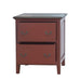Bramble - Aries Nightstand Cabinet in Deep Red, Cocoa - US-WS-24170DRDCCA---- - GreatFurnitureDeal