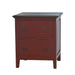 Bramble - Aries Nightstand Cabinet in Deep Red, Cocoa - US-WS-24170DRDCCA---- - GreatFurnitureDeal