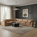 Meridian Furniture - Comfy 158" Vegan Leather Upholstered 6 Piece Modular Sectional - 188Cognac-Sec6A - GreatFurnitureDeal