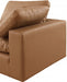 Meridian Furniture - Comfy 158" Vegan Leather Upholstered 6 Piece Modular Sectional - 188Cognac-Sec6B - GreatFurnitureDeal