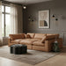 Meridian Furniture - Comfy 119" Vegan Leather Upholstered 6 Piece Modular Sectional - 188Cognac-Sec6C - GreatFurnitureDeal
