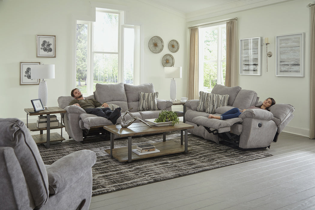 Catnapper - Sadler 3 Piece Power Lay Flat Reclining Living Room Set in Mica - 62415-19-4107-MICA - GreatFurnitureDeal