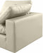 Meridian Furniture - Comfy 158" Vegan Leather Upholstered 6 Piece Modular Sectional - 188Cream-Sec6D - GreatFurnitureDeal