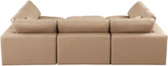 Meridian Furniture - Comfy 119" Vegan Leather Upholstered 6 Piece Modular Sectional - 188Tan-Sec6C - GreatFurnitureDeal