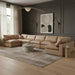 Meridian Furniture - Comfy 197" Vegan Leather Upholstered 7 Piece Modular Sectional - 188Tan-Sec7B - GreatFurnitureDeal
