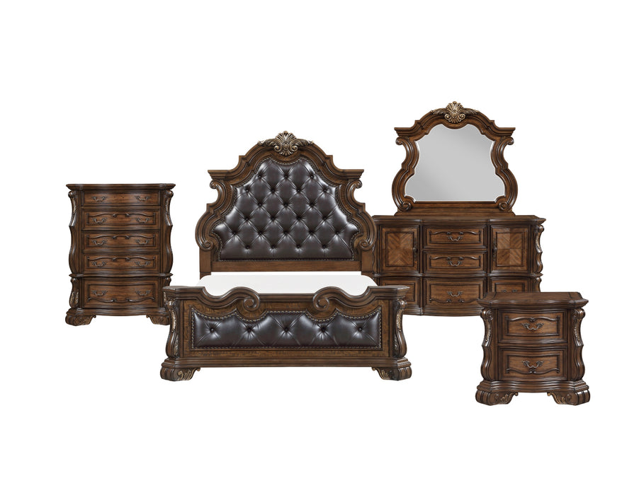 Homelegance - Gilmartin 5 Piece King Bedroom Set in Dark Brown - 2424K-1EK*9 - GreatFurnitureDeal