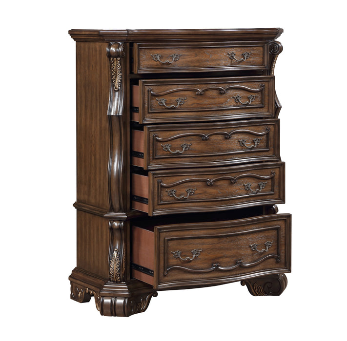 Homelegance - Gilmartin Drawer Chest in Dark Brown - 2424-9 - GreatFurnitureDeal