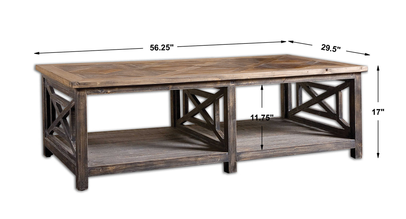 Uttermost - Spiro Reclaimed Wood Cocktail Table - 24264 - GreatFurnitureDeal