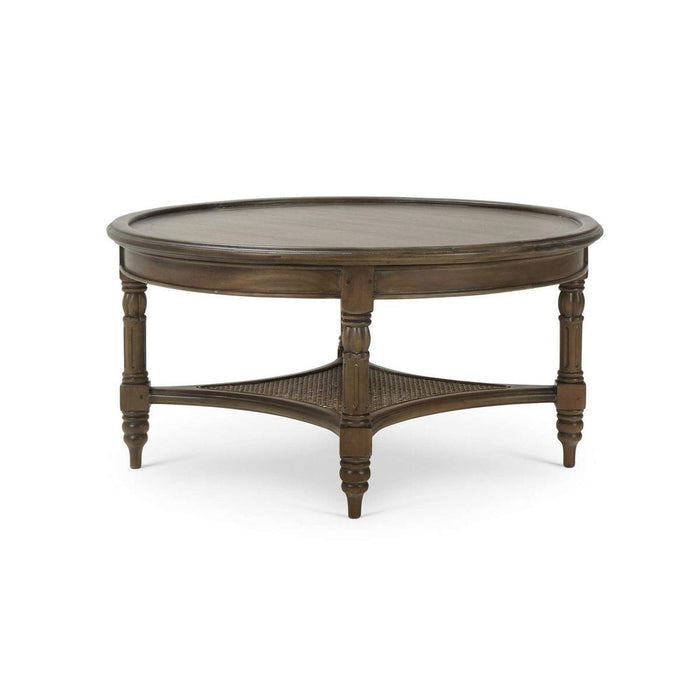 Bramble - Montego Coffee Table Small in Straw Wash w/ Rattan Glaze Shelf - 24272STW-RGZE---