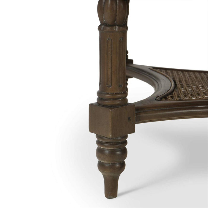Bramble - Montego Coffee Table Small in Straw Wash w/ Rattan Glaze Shelf - 24272STW-RGZE---