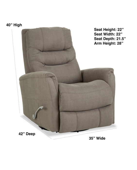 Motion Ease - Nantucket Swivel Glider Recliner in Gray - 243-93-17 - GreatFurnitureDeal
