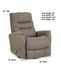 Motion Ease - Nantucket Swivel Glider Recliner in Gray - 243-93-17 - GreatFurnitureDeal