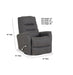 Motion Ease - Nantucket Manual Swivel Glider Recliner in Gray - 243-93-60 - GreatFurnitureDeal