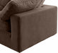 Meridian Furniture - Comfy 158" Velvet Upholstered 6 Piece Modular Sectional - 189Brown-Sec6B - GreatFurnitureDeal