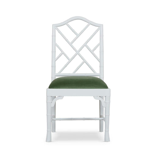 Bramble - Martinique Bamboo Dining Chair in True White w/ Willow Green Velvet Fabric (Set of 2) - 24315TRWLL272---- - GreatFurnitureDeal