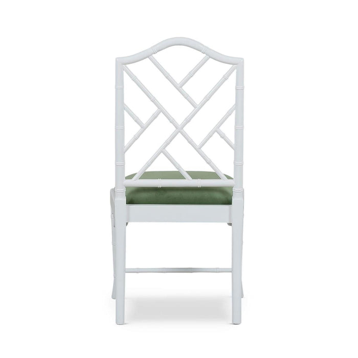 Bramble - Martinique Bamboo Dining Chair in True White w/ Willow Green Velvet Fabric (Set of 2) - 24315TRWLL272----