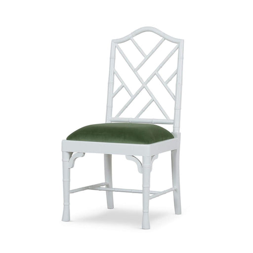 Bramble - Martinique Bamboo Dining Chair in True White w/ Willow Green Velvet Fabric (Set of 2) - 24315TRWLL272---- - GreatFurnitureDeal