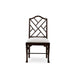 Bramble - Martinique Bamboo Dining Chair in Walnut w/ Arctic White Performance Fabric - Set of 2- 24315WLTSF204---- - GreatFurnitureDeal