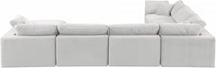 Meridian Furniture - Comfy 158" Velvet Upholstered 7 Piece Modular Sectional - 189Cream-Sec7A - GreatFurnitureDeal