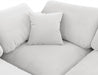 Meridian Furniture - Comfy 158" Velvet Upholstered 7 Piece Modular Sectional - 189Cream-Sec7A - GreatFurnitureDeal