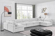 Meridian Furniture - Comfy 197" Velvet Upholstered 7 Piece Modular Sectional - 189Cream-Sec7B - GreatFurnitureDeal