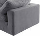 Meridian Furniture - Comfy 158" Velvet Upholstered 7 Piece Modular Sectional - 189Grey-Sec7A - GreatFurnitureDeal