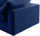 Meridian Furniture - Comfy 158" Velvet Upholstered 7 Piece Modular Sectional - 189Navy-Sec7A - GreatFurnitureDeal