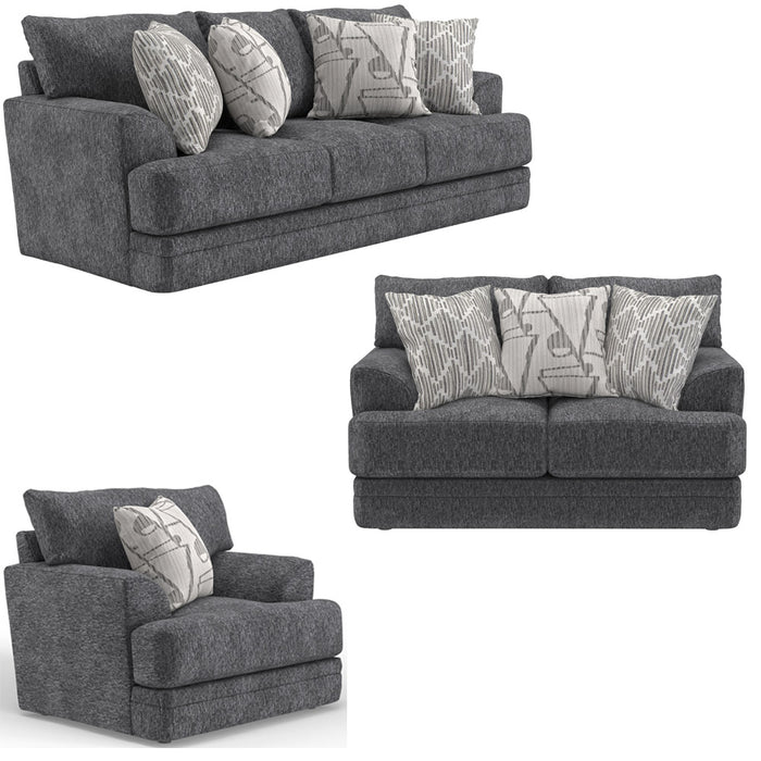 Jackson Furniture - Tyson 3 Piece Living Room Set in Slate - 244203-02-01-SLATE - GreatFurnitureDeal
