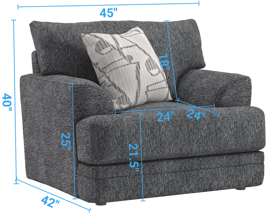 Jackson Furniture - Tyson 3 Piece Living Room Set in Slate - 244203-02-01-SLATE - GreatFurnitureDeal