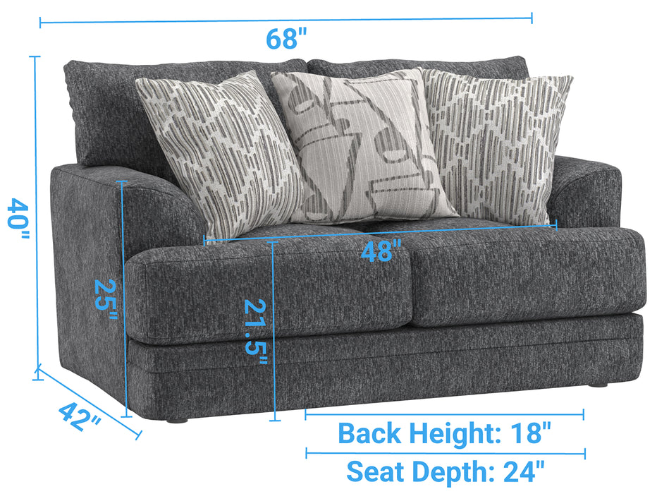 Jackson Furniture - Tyson 3 Piece Living Room Set in Slate - 244203-02-01-SLATE - GreatFurnitureDeal