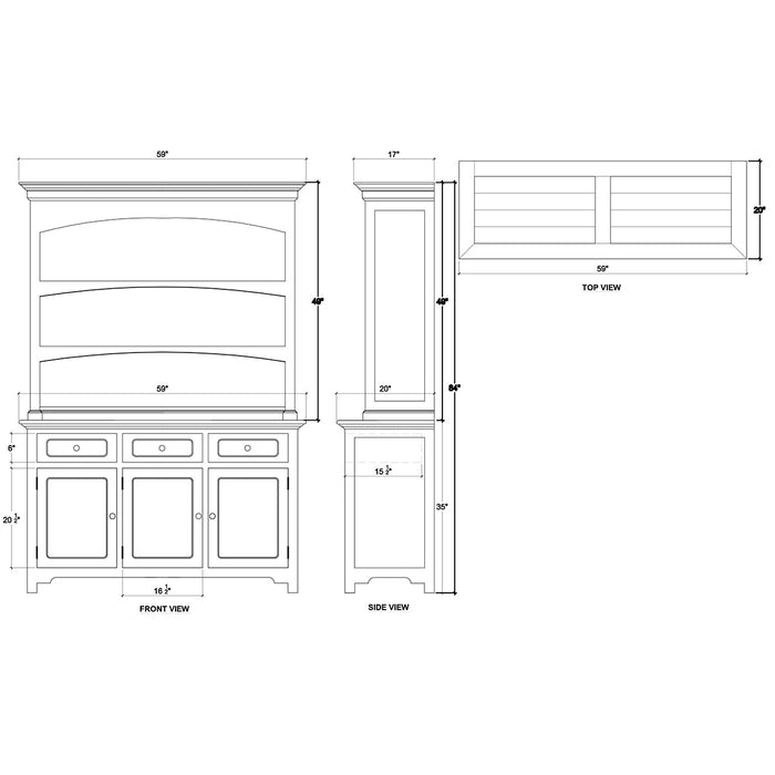 Bramble - Aries Open Hutch - BR-24447 - GreatFurnitureDeal