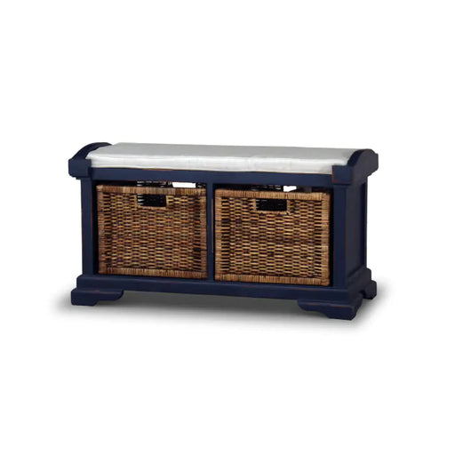 Bramble - Homestead 2 Seater Bench w/ Rattan Baskets - BR-24456 - GreatFurnitureDeal