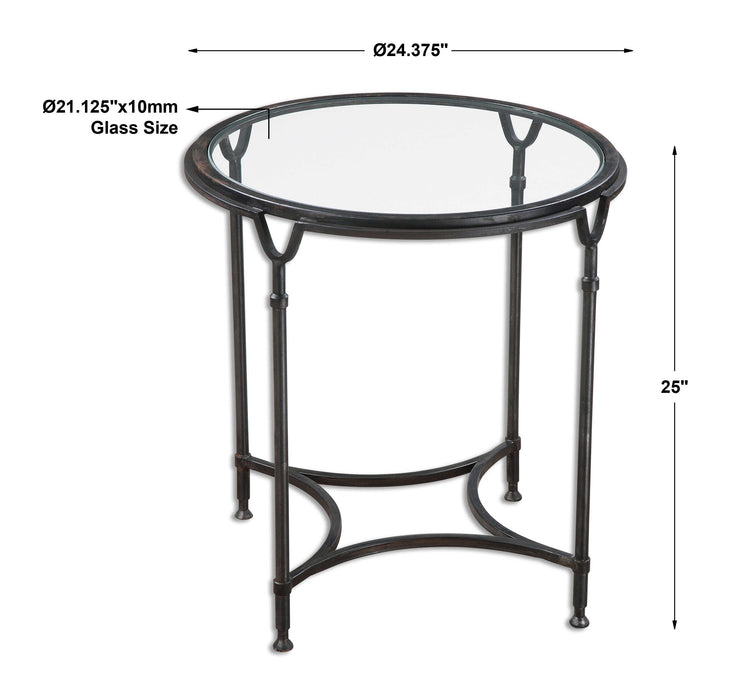 Uttermost - Samson Glass Side Table - 24469 - GreatFurnitureDeal