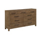 Homelegance - Matisse Dresser and Mirror in Brown - 2447-5D9-6 - GreatFurnitureDeal