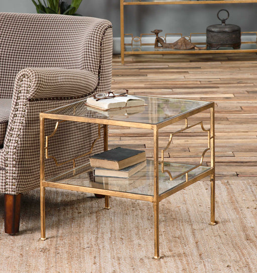 Uttermost - Genell Gold Cube Table - 24477 - GreatFurnitureDeal